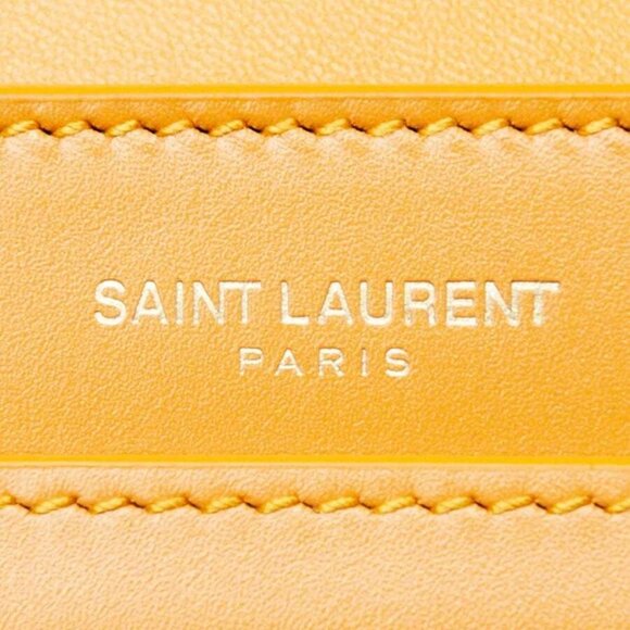 Yves Saint Laurent Yellow Leather Le Maillon Crossbody Bag - Picture 12 of 12